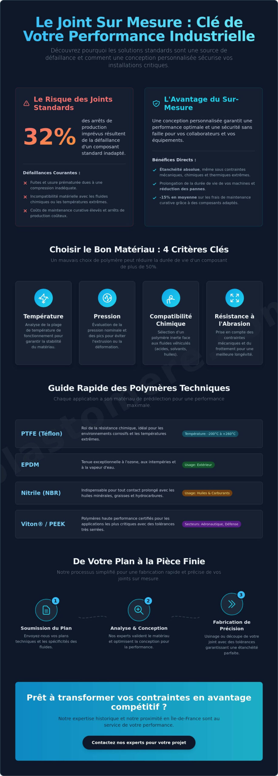 Joint sur mesure : Guide complet de l’étanchéité industrielle personnalisée en 2026