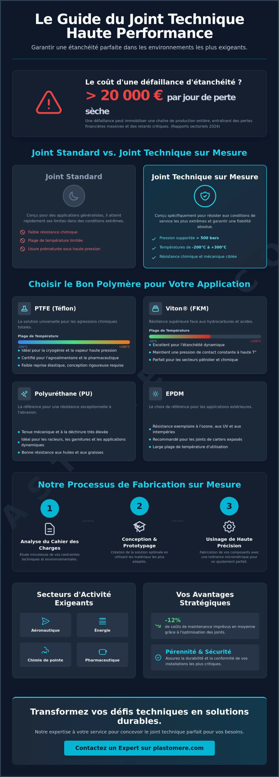 Le joint technique : Guide complet de l'étanchéité industrielle haute performance en 2026