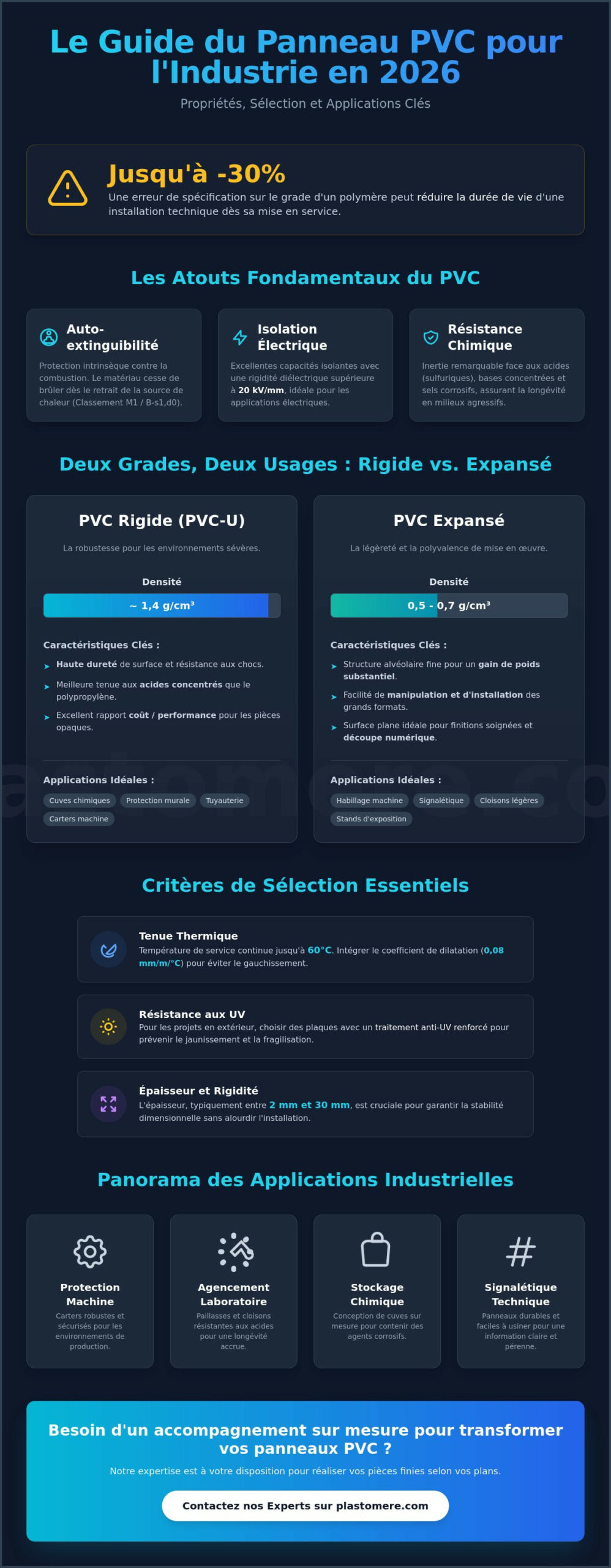 Panneau en PVC : Propriétés, types et applications dans l’industrie en 2026