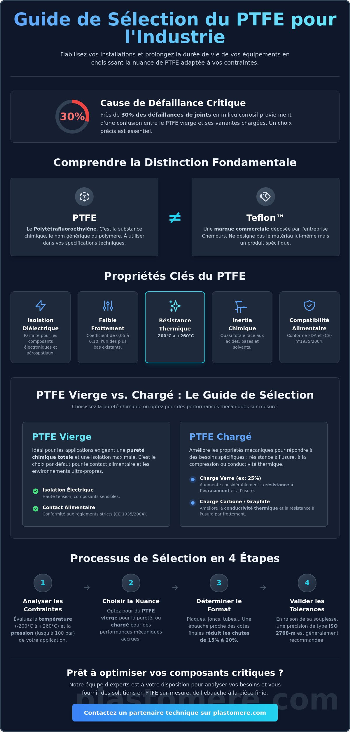 Tout savoir sur le PTFE : Guide complet pour les applications industrielles en 2026