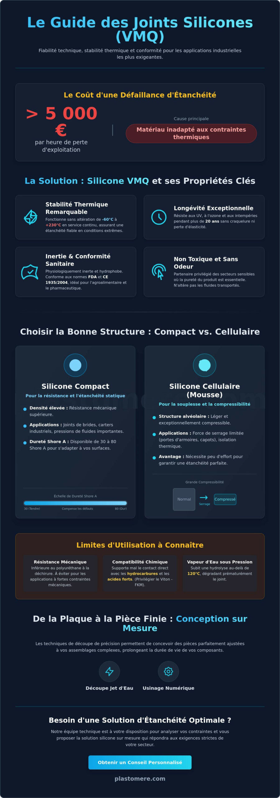 Joints silicones industriels : Guide technique et comparatif des solutions d'étanchéité