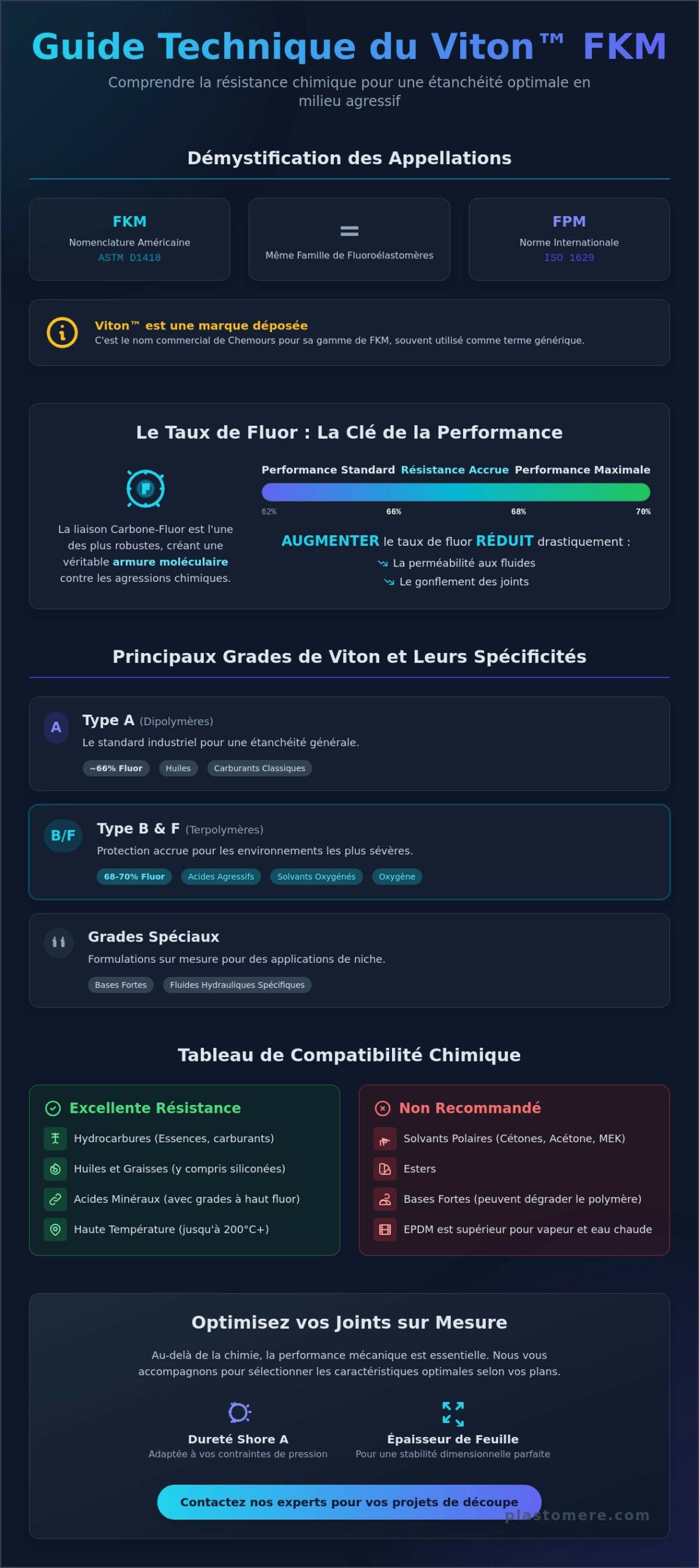 Résistance chimique du Viton FKM : Guide technique pour l'étanchéité industrielle en 2026