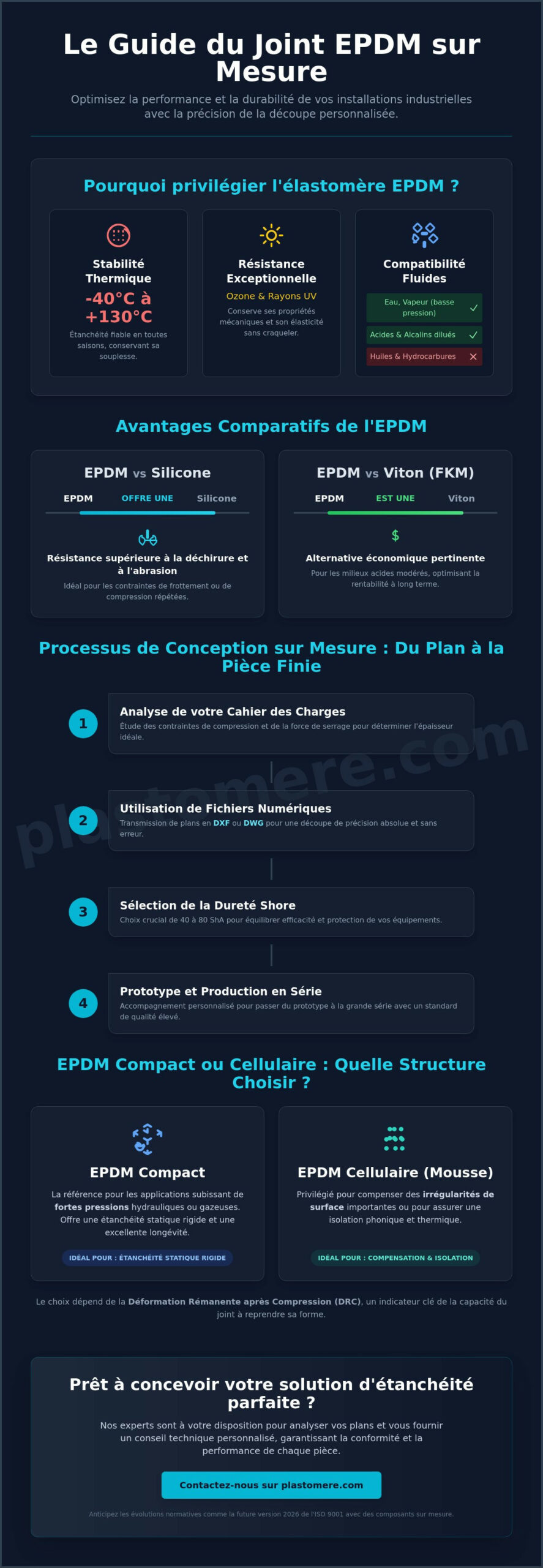 Joint EPDM sur mesure : Guide de l'étanchéité industrielle haute performance en 2026