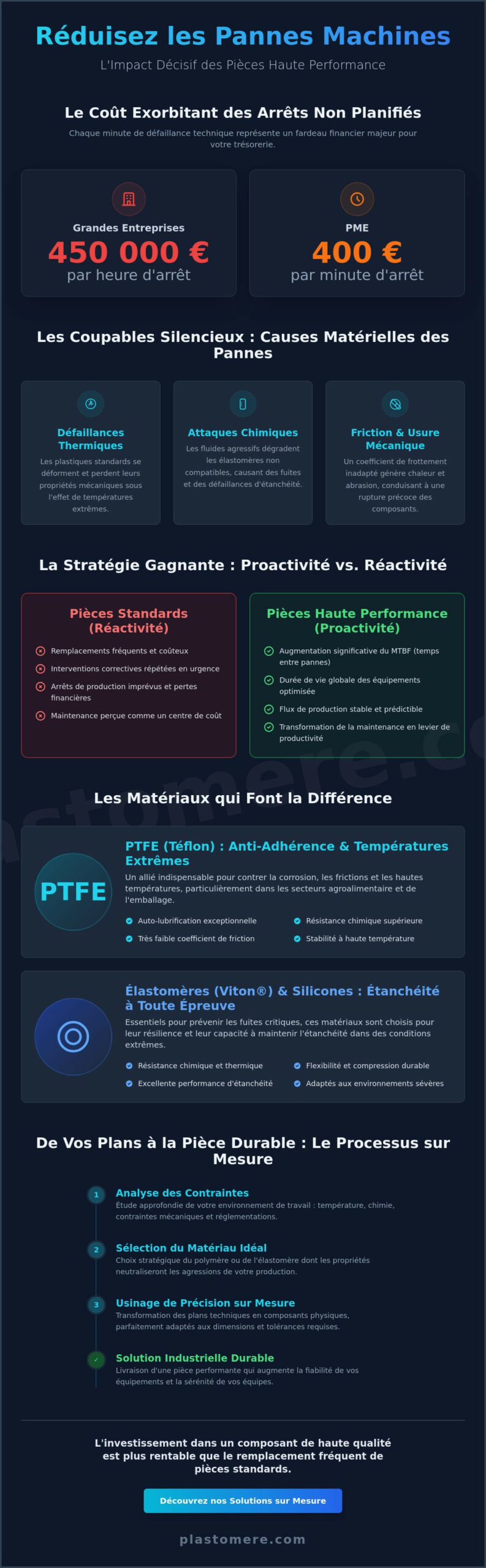 Comment réduire les pannes machines avec des pièces performantes en 2026 ?