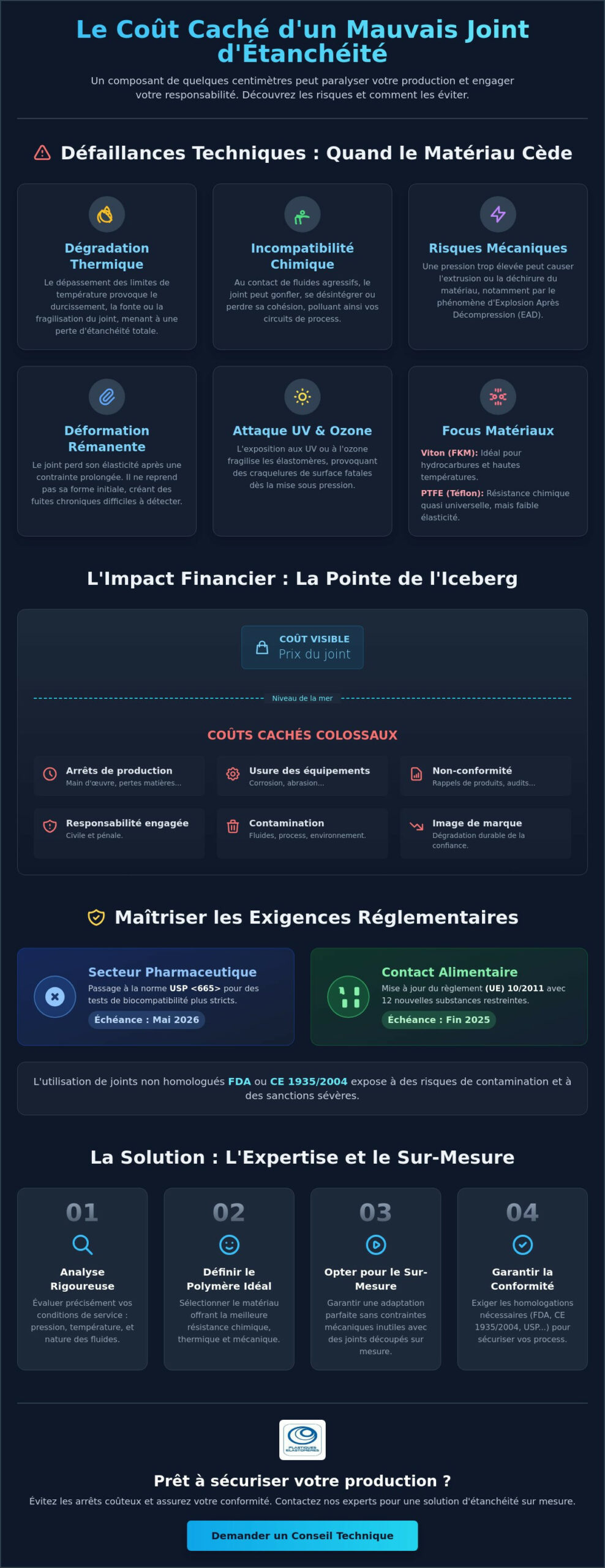 Risques liés à un mauvais choix de joint : Guide de prévention pour la sécurité industrielle