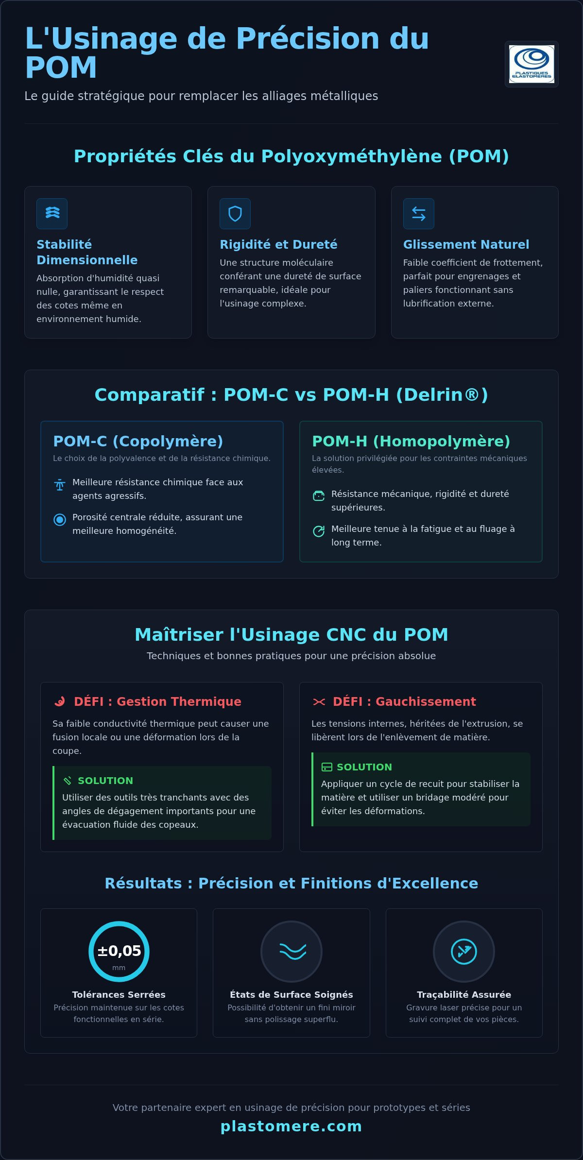 Usinage POM : Guide technique et solutions de précision pour l'industrie (2026)