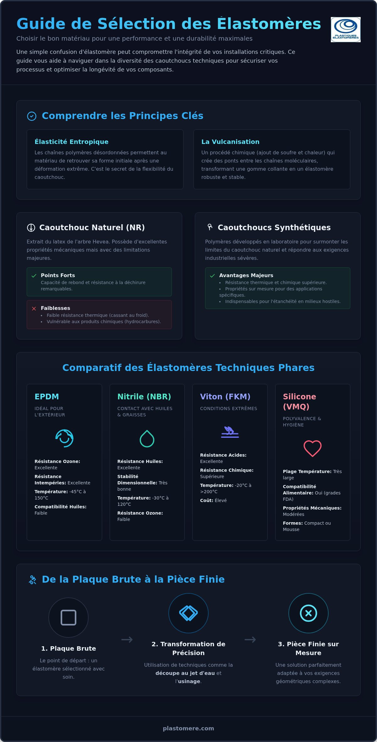 Caoutchouc Industriel : Guide Complet des Élastomères et Solutions sur Mesure