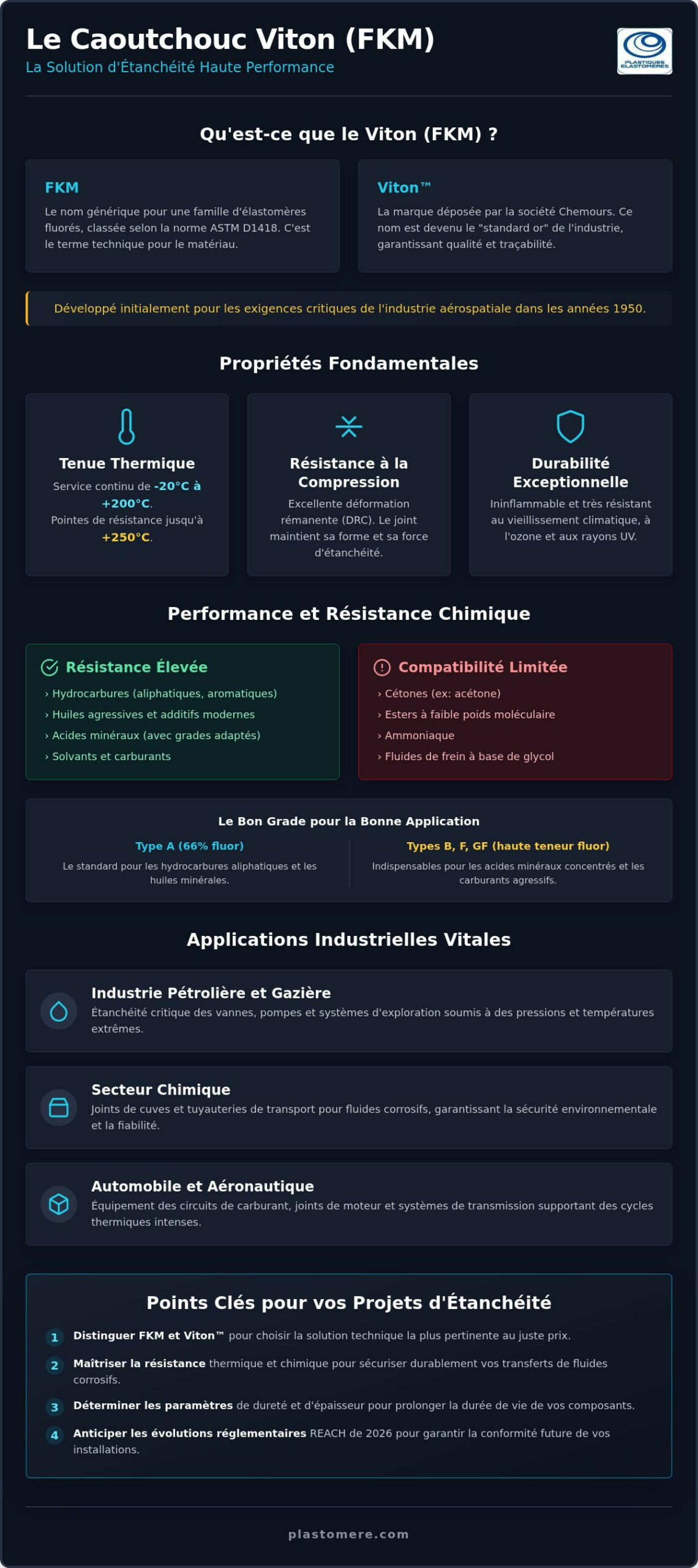 Caoutchouc Viton (FKM) : Le guide complet de l’étanchéité haute performance