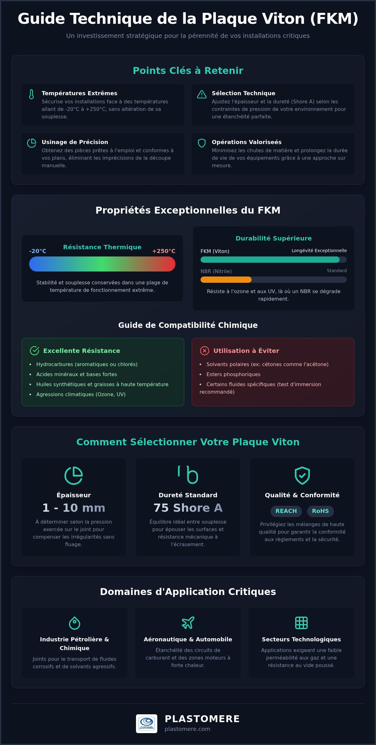 Plaque Viton (FKM) : Guide technique et solutions d’étanchéité industrielle 2026
