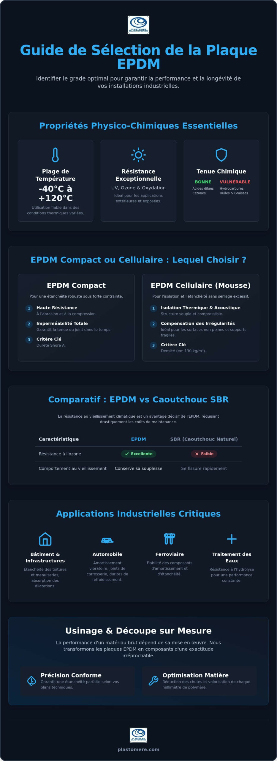Plaque EPDM : Propriétés, applications et guide de sélection industrielle 2026