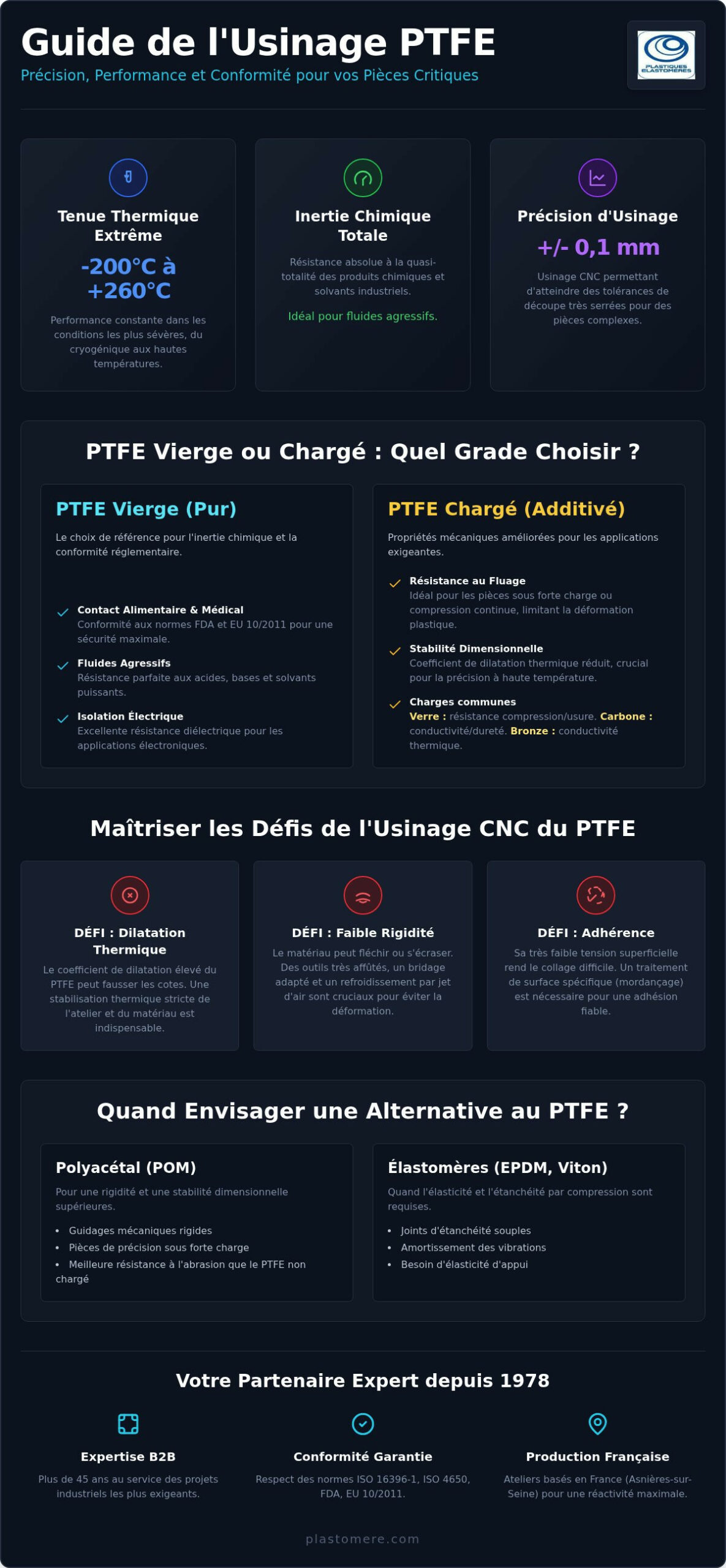 Usinage PTFE : Guide Technique et Solutions sur Mesure en 2026