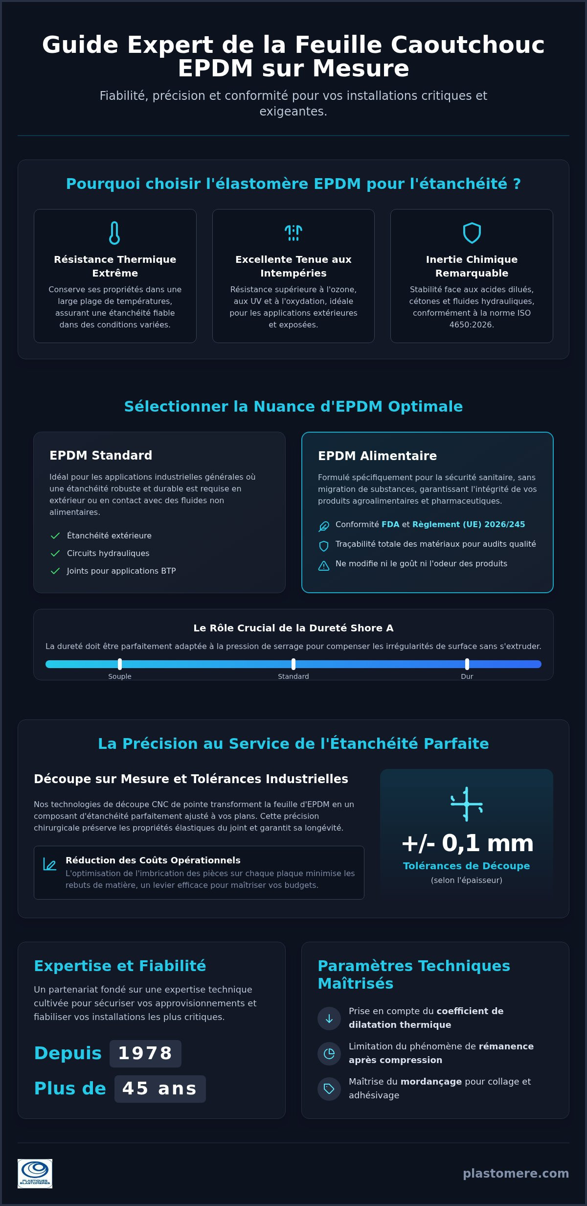 Feuille caoutchouc EPDM sur mesure : Guide technique pour l’étanchéité industrielle