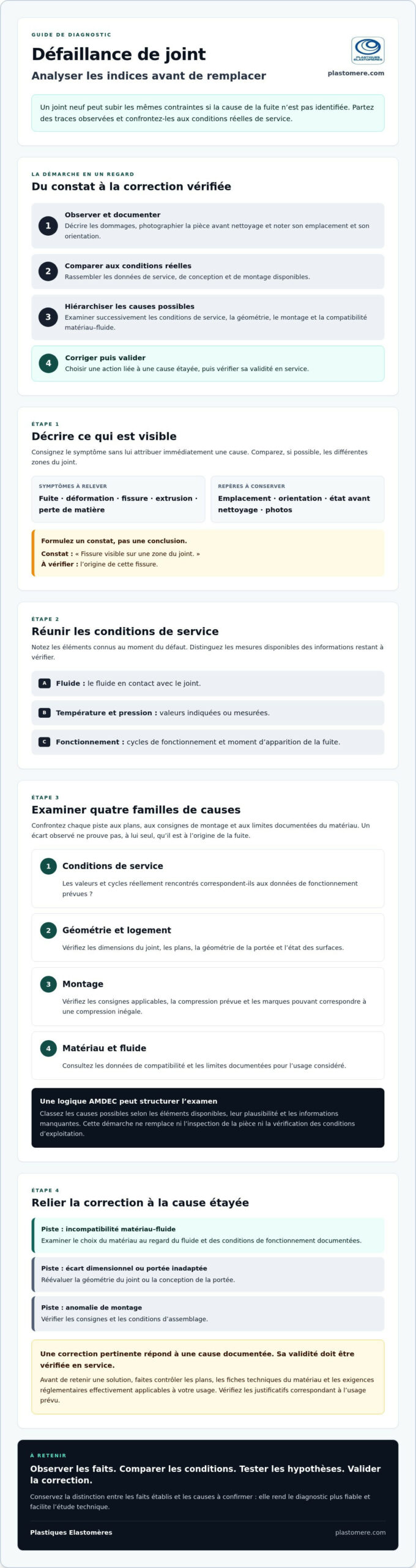 Défaillance de joint : comment l’analyser et identifier la cause
