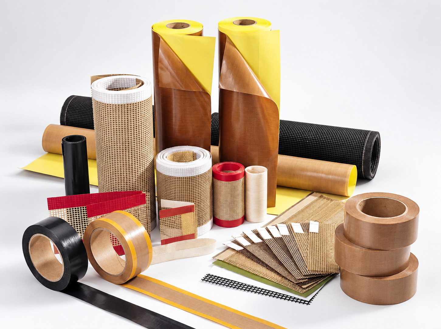 Produits Plastiques Elastomères : bandes adhésives PTFE et tissus de verre industriels