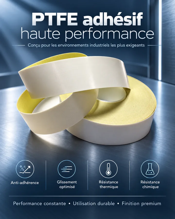 Feuille et bande PTFE adhésive industrielle